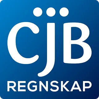 Logo for CJB Regnskap i blått